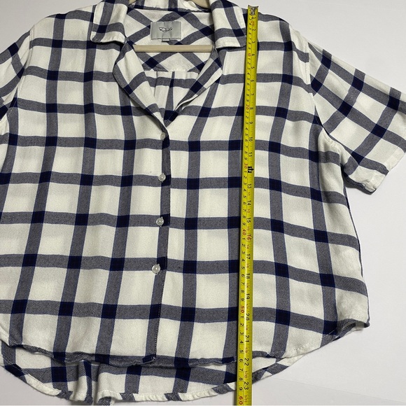 Rails Women's Button Up Top Blue White Gingham Boxy Relaxed Fit SIZE Medium - Picture 8 of 8